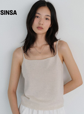 URAGO女士25秋季亲肤内搭方领显瘦休闲百搭吊带无袖背心MUSINSA