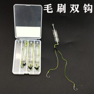 浮钓手竿鲢鳙钓组伊豆鱼钩大力马子线组毛刷鲢鳙钩大头托饵双钩