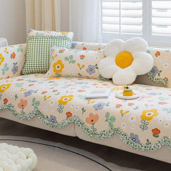 韩式小清新沙发垫四季通用斜纹全棉防滑坐垫子沙发套罩靠背巾座垫,居家布艺,沙发垫,淘宝优惠券,粉丝福利购,淘宝优惠卷