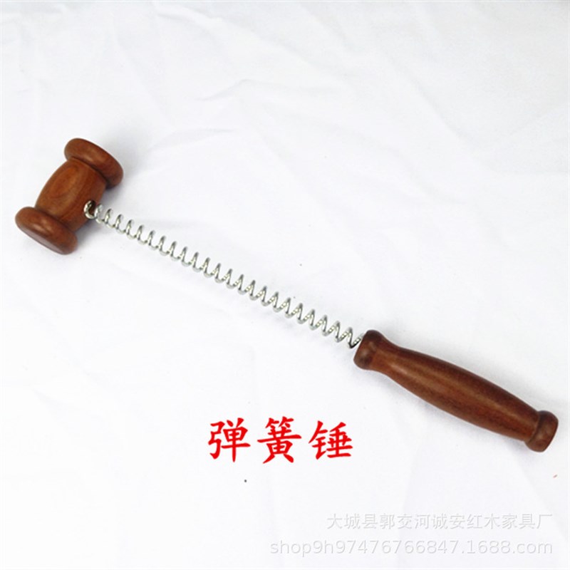 鸡翅木弹簧锤按锤按敲u打捶木质实木按捶刻字量大从优