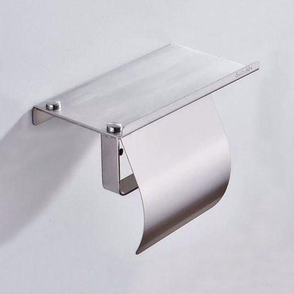 免打孔卷纸架304不锈钢厕所纸巾架卫生间纸巾盒酒店厕纸盒卷纸盒