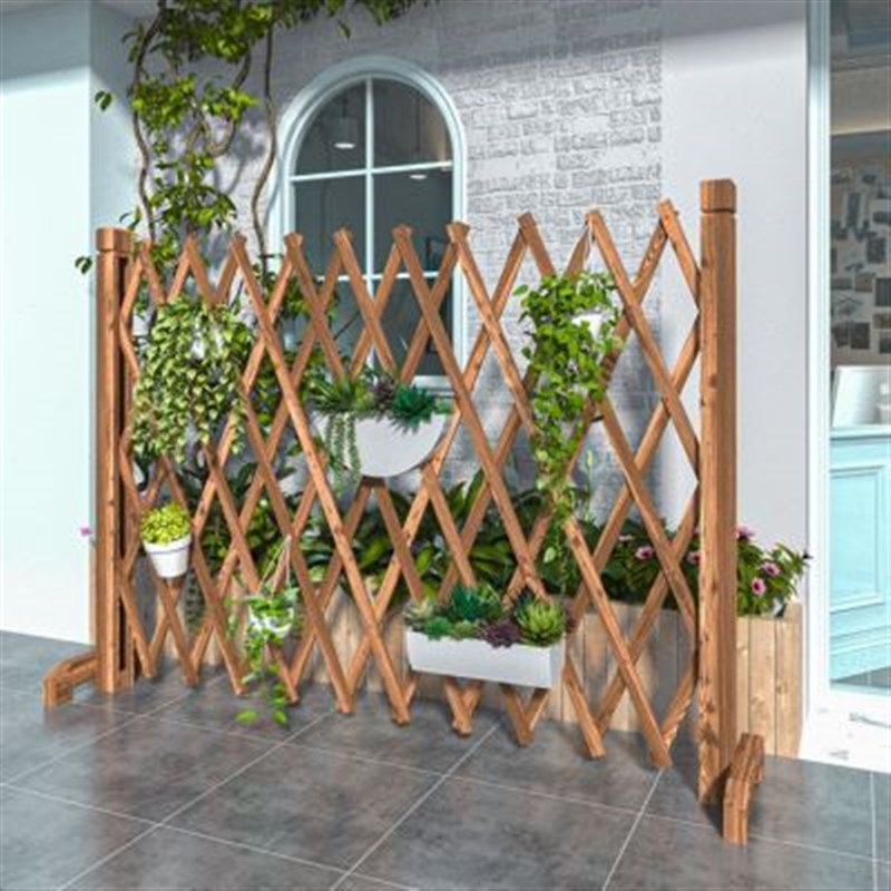 。栏栅护栏宠物围挡隔断花园围栏防F腐木栅栏室内外伸缩篱笆庭院