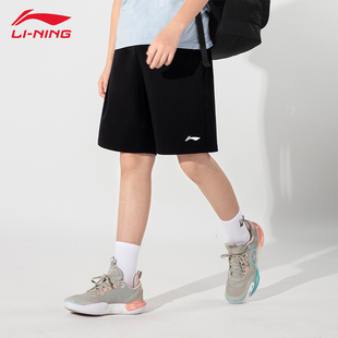 李宁官方旗舰正品校园系列男童夏季宽松透气跑步运动训练休闲短裤