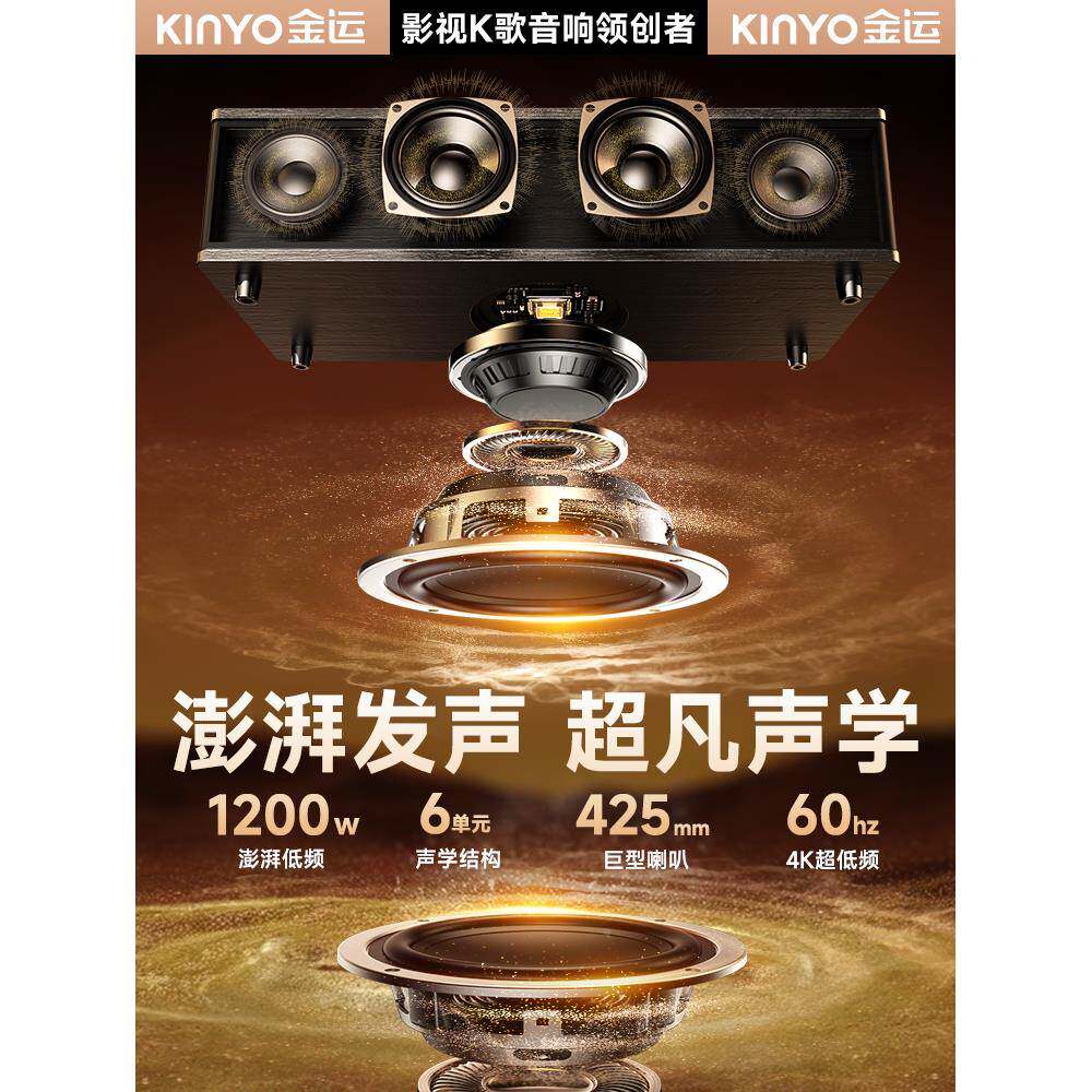 麦克风响一体家庭音影院K歌音箱家用PFI点歌机K装T套V2025新款卡