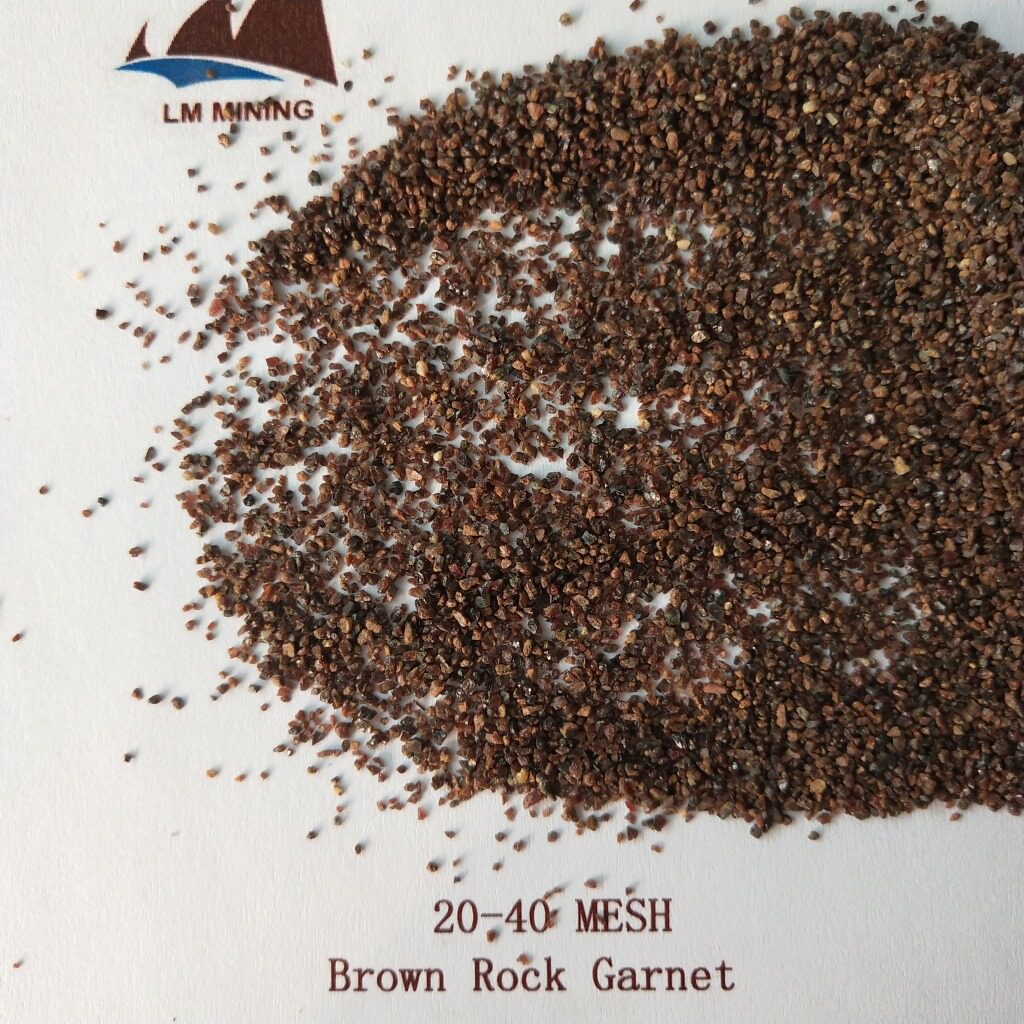 批发石榴石水处理滤料超细精磨喷砂磨料污水处理水过滤专用石榴石