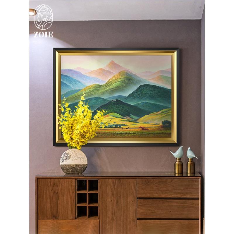 巨山风水财画靠山客厅现代美式墙画玄关人过道风景招壁欧式87装饰