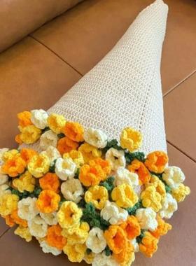 全爆体款立铃兰花抱毯毛线团钩织花朵毛铃毯YKC网铃兰毯成品兰花