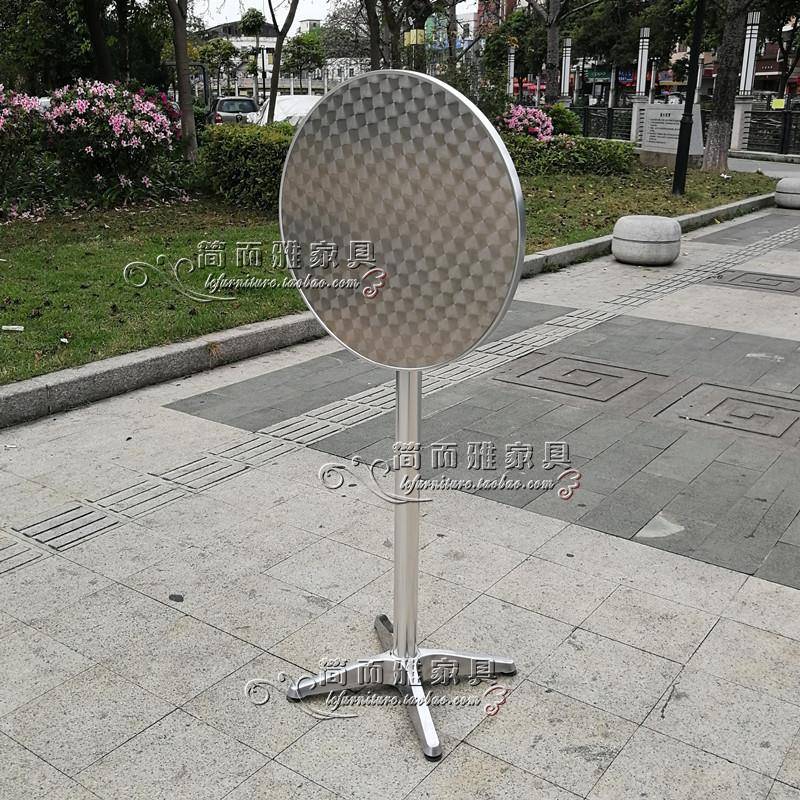 LZUXZ钢FU002防吧晒便携式折叠酒吧桌户外不锈面小圆台轻便脚庆典