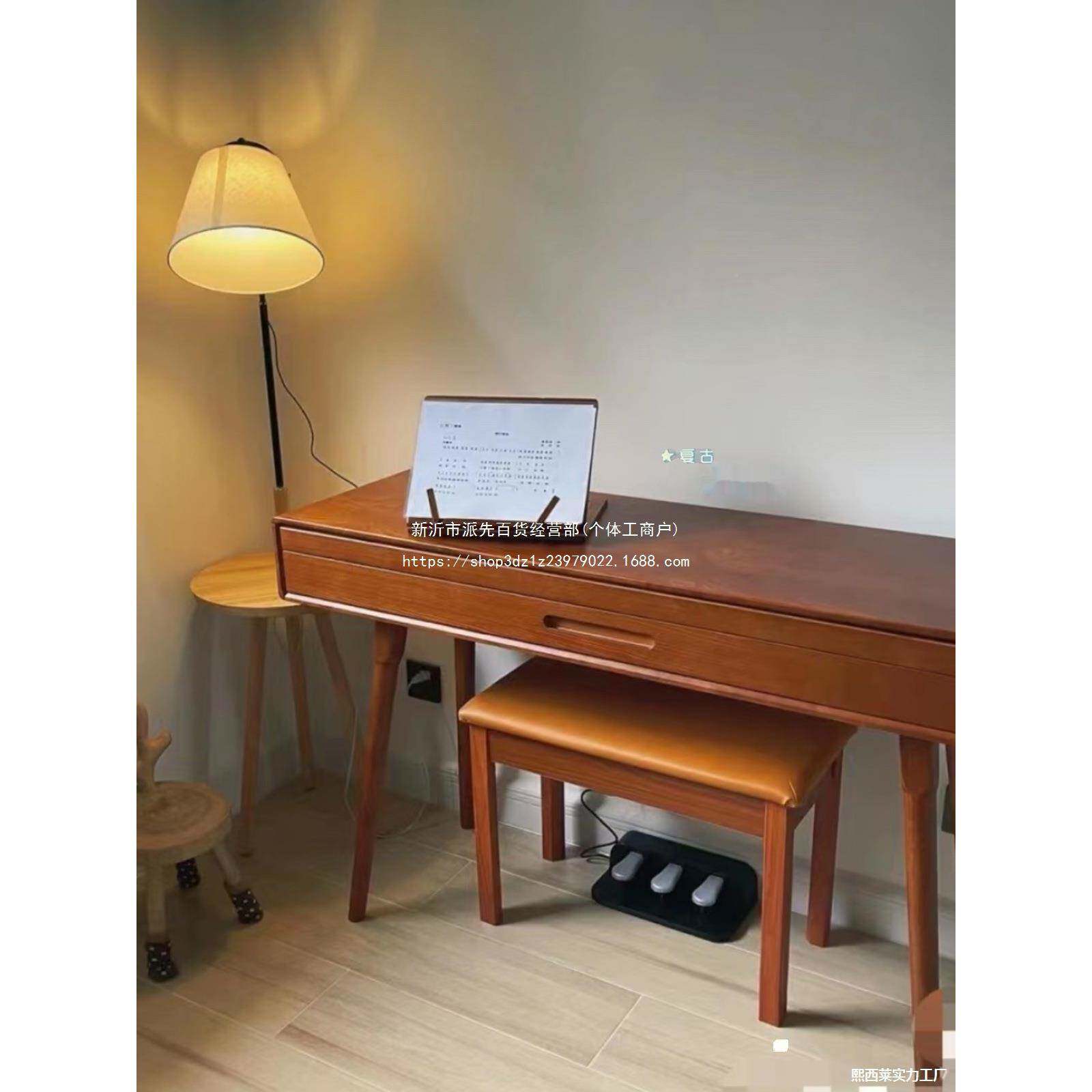 钢琴收纳桌翻盖曲全电子mid电i键盘61308子琴工作台式琴电钢琴编