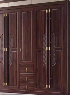 新式乌衣金木衣中柜高现端全实木家用卧室柜代轻奢对开门储物KAH