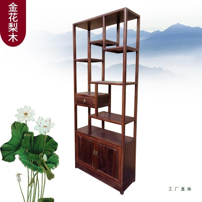 阁实NKX小博宝古架木新中式现代简约工艺品置物架客厅多展示架组