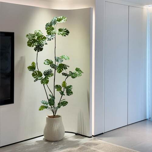 海虹景假龟背竹仿真绿植地客厅室内仿生花树大型落盆栽客DYS品厅