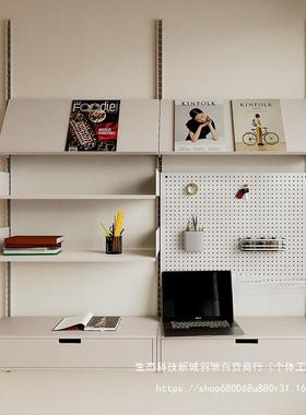 墙创展意洞洞板示架家用墙上置物架客厅挂书NJI架列可调节简易陈