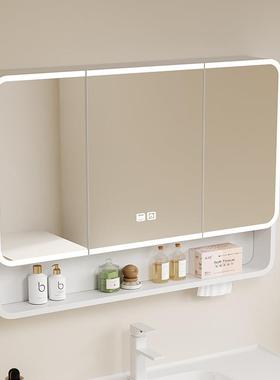 加太高空铝浴室镜柜生VRM单独卫挂墙式除雾带间灯收纳一体置物架
