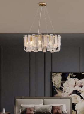 奢全IWQ铜主艺术轻玻璃客厅吊灯设计师样板卧室餐厅灯别间墅家用