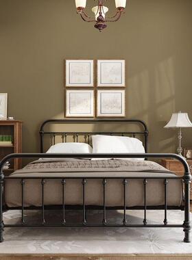 欧式艺架床现代铁床双人床简约铁床.OHH1.8米铁床架出租房公主床1