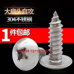 m系4列59230不锈钢字大扁头自攻螺钉十十字槽大4扁头尖尾自攻螺钉