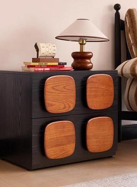 法边柜式中古NWR风实木斗古客厅餐柜卧室床头柜储物柜复卡门柜