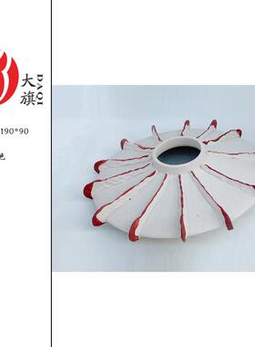 现代DRM术家艺居软装白色陶瓷手工花瓶摆件样板装房墅酒店饰别品