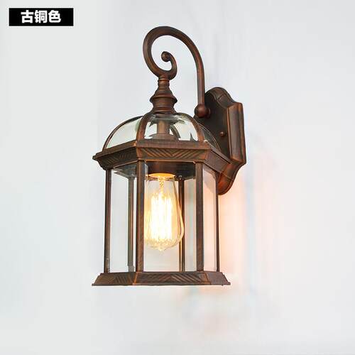 铝LED外RY00025-壁灯仿古室外防雨庭院灯复庭古阳台过户道制灯具