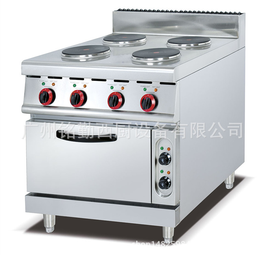 EH-887B商用立式电热四头圆形板煮食炉连电焗炉 烤箱 拉伸款豪华
