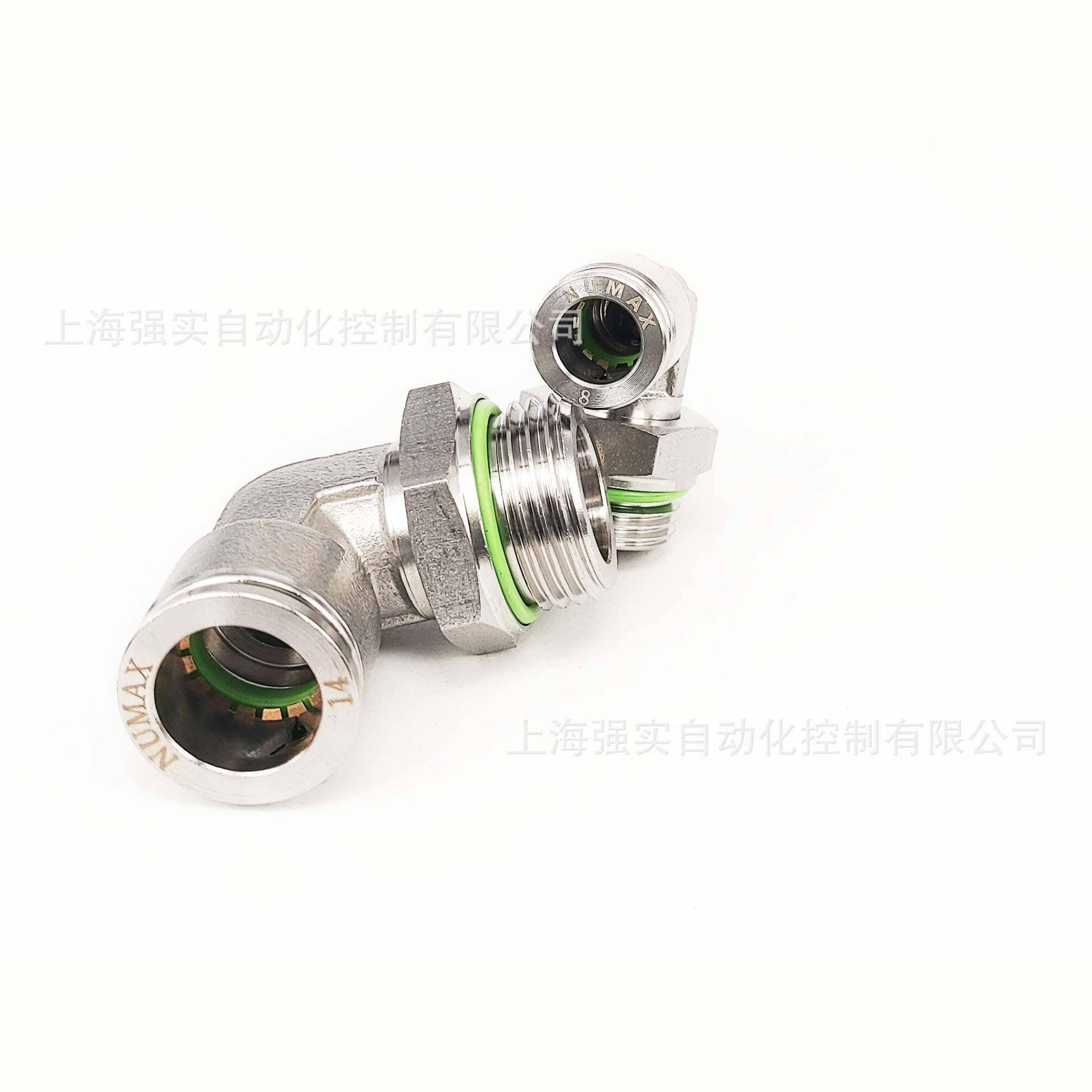 不锈钢换接头耐快L型直角快插头NUMA15X气SUS动316腐蚀14mm弯头