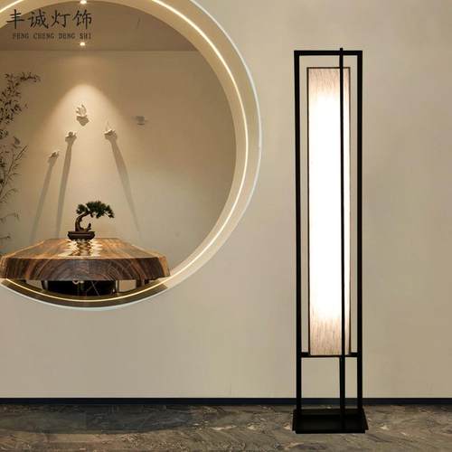 新中式落客灯厅现代复古中式宫灯书房卧室布地FQX艺地立式落台灯