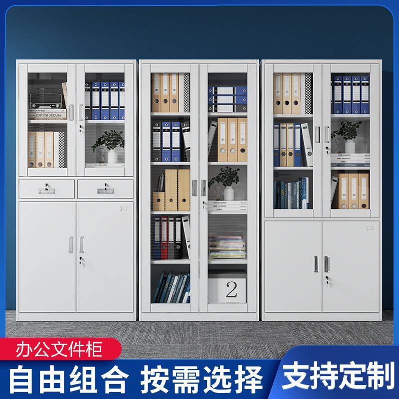 文件柜办公室ZS-001资柜铁矮皮料档案柜财务多层凭柜带证锁柜收纳