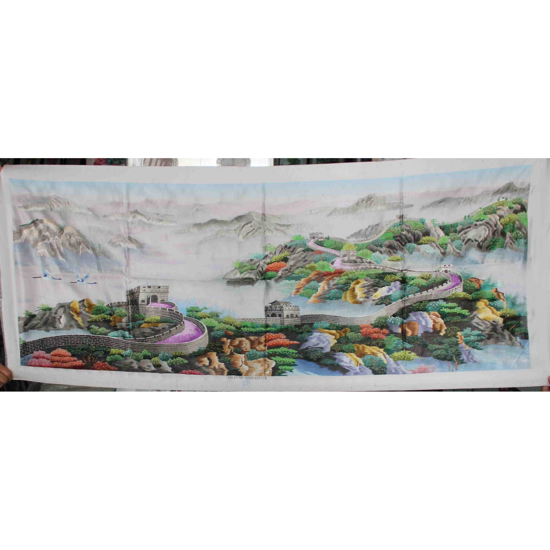 苏绣绣片单面绣客厅办公室会议室装饰画苏州手工刺绣山水画图片