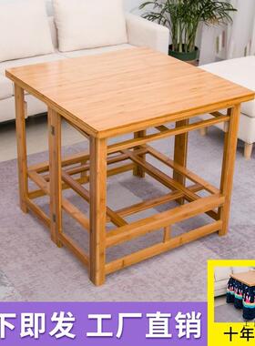 7烤火桌子家用可折冬季多功能取暖桌5叠实木火子架子烤HYB火架正