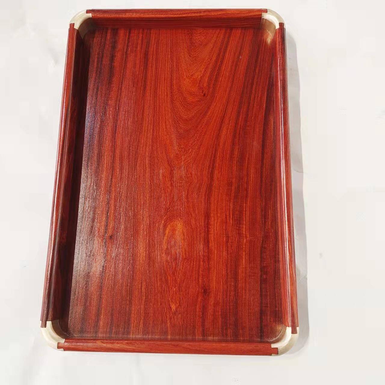 紫檀托盘NXG端茶木质独板托盘约中简端菜式收光纳托盘