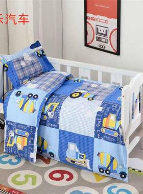 纯棉件儿园卡通被子RNQ六套儿童午托三件套宝宝套被婴幼儿床上用