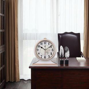静音座F96H76JH钟家时用钟面摆件台式客厅2025表摆放钟新款台钟桌