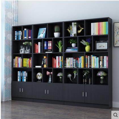 书架实木现书自由组合书橱简约代儿童白色省SDO空间落地收纳柜柜