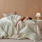 高端JCZY60支滑兰精天丝四件冰丝床单夏上季 凉感被套套真丝裸睡床