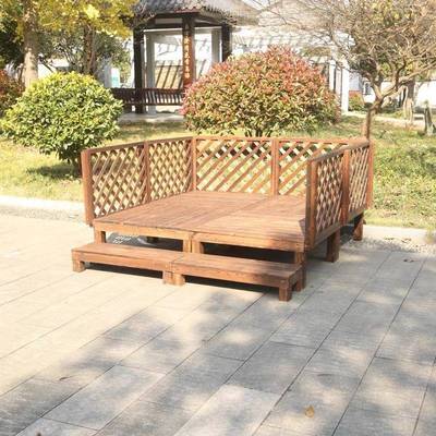 户EKJ外防榻腐化实木地板碳木移花园露台休闲榻米临时动景观平台