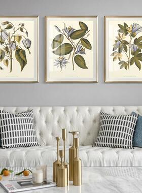 简约美式简代客厅卧室装饰画简美玄关欧餐厅墙画卧EUU室花卉现壁