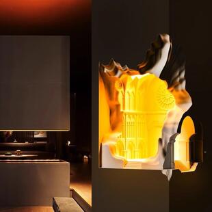 嵌宿入式膏石壁意灯创客厅沙发内嵌式墙439角灯民过道走廊装饰氛