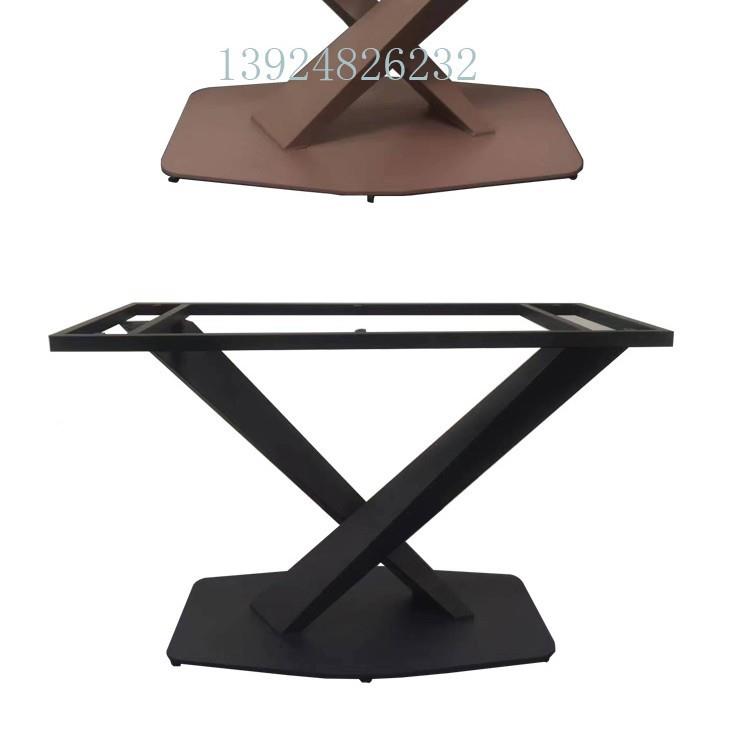 X型叉台文字架岩板理餐台R4底座大脚石奢石桌支交架