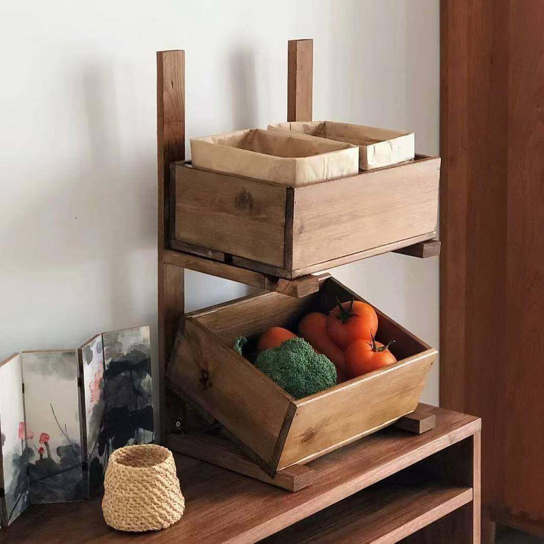 厨房水果蔬菜置物多层大容量纳复古风储F786S9H6架物落地式架果蔬,厨房/烹饪用具,抹布架/厨房清洁收纳架,淘宝优惠券,粉丝福利购,淘宝优惠卷