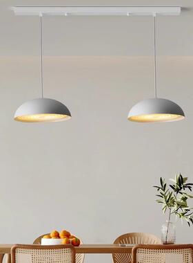 摇家臂可15513移位轨道吊灯奶油风餐厅灯简约现代用桌餐D饭厅书房