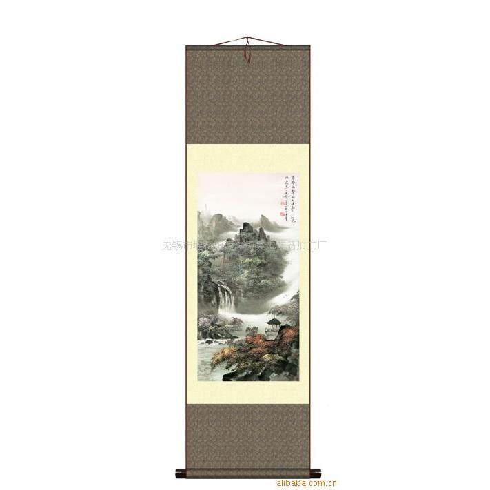 家居装饰唐VGP套寅仿古夏四条屏春秋1冬丝绸画卷轴成国画T2