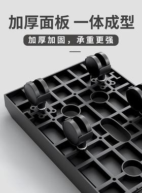 桌CYS下双层主机架可移动万向底轮箱置物托架台机式电脑座支架