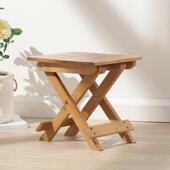 楠DUM竹凳实木小凳子简约方子休闲板凳宝儿宝童凳可折叠垫脚矮新