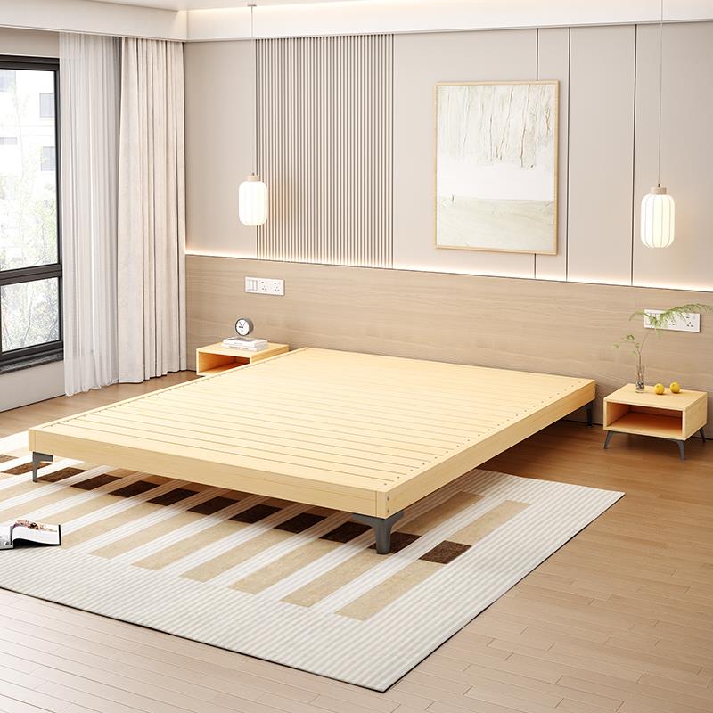 5V实约木床1.5米松木双F778J557床经济型现代简12.8出租房简人易