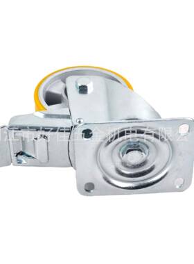 源头工厂品产125X50mm欧款重型双轴承芯铝外包BBE聚洲氨酯双刹脚