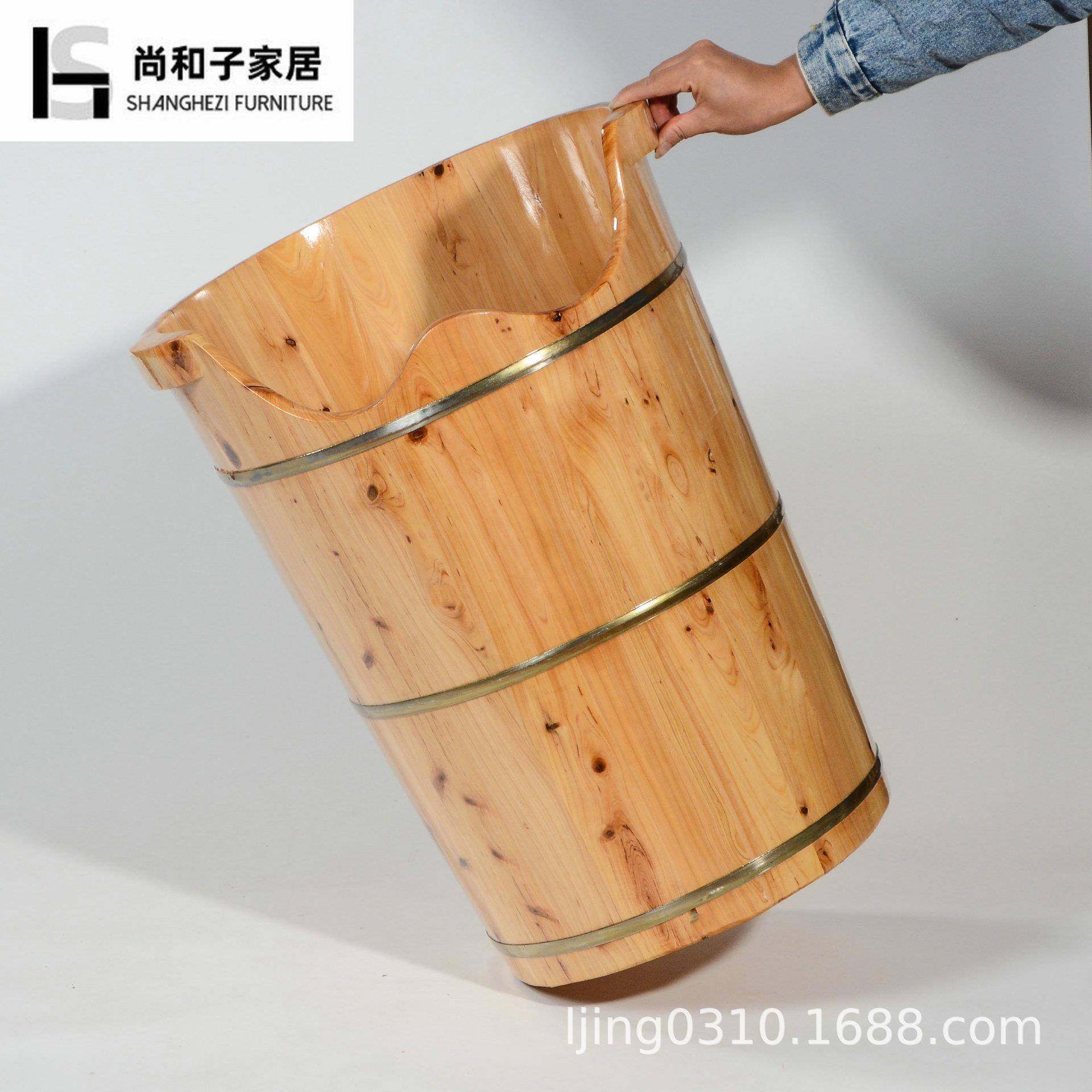 柏木熏蒸足浴过泡脚木桶膝家用过小腿质双PYK人足疗实木保温香成