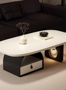 法式茶客厅家用奶油风简岩板20极几25古新款复古WJI中轻奢设计师