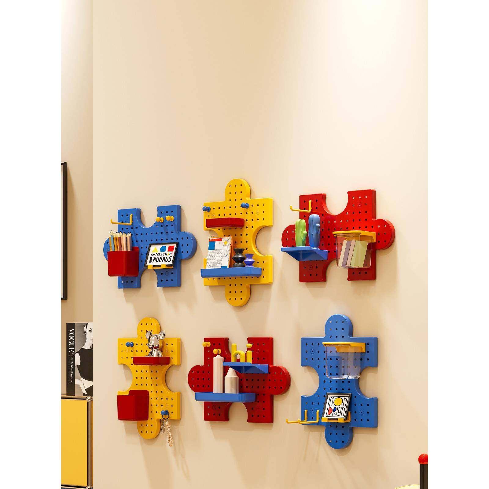 ?免打室洞洞板Fh(x}$%p置物架学生宿舍孔卧造型墙上壁挂笔筒饰收,收纳整理,收纳洞洞板,淘宝优惠券,粉丝福利购,淘宝优惠卷