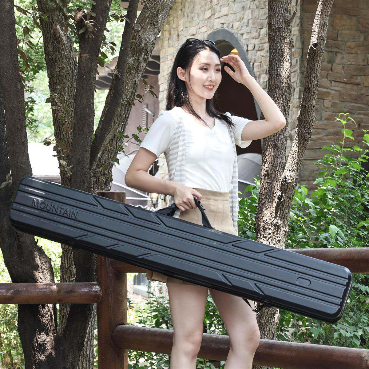 加型硬壳竿包513c/长150cmm鱼杆包竿箱长节AVB竿收纳箱抗压路亚杆